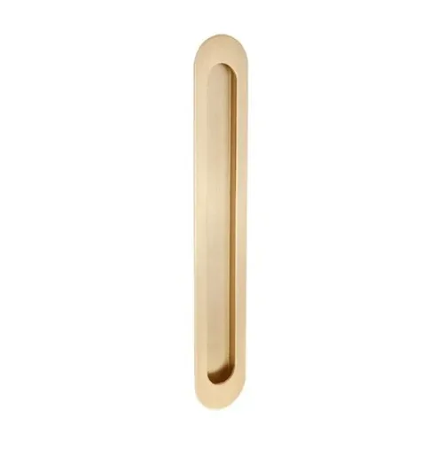 Duke flush pull in Satin brass