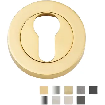 Euro Escutcheon in Satin brass