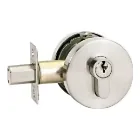 Round deadbolt in Brushed nickel
