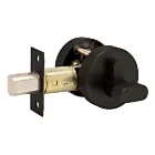 Round deadbolt in Matte black