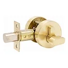 Round deadbolt in Satin brass
