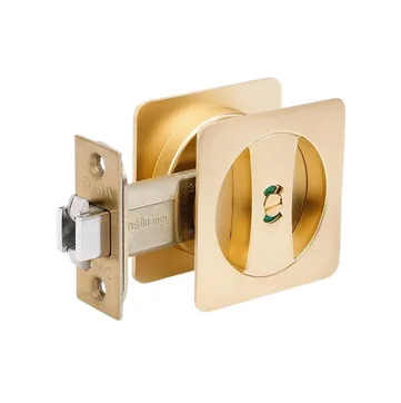 Square cavity slider in Satin brass
