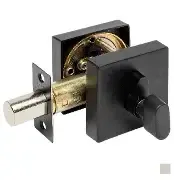 Square deadbolt in Matte black