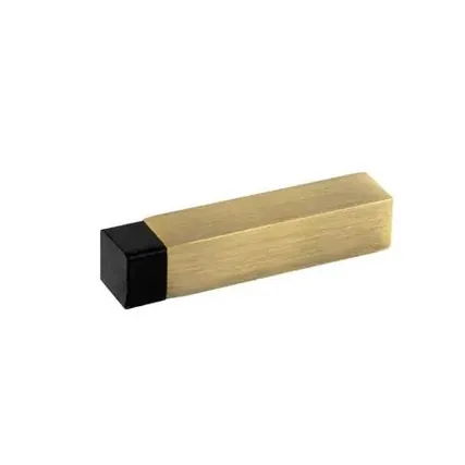 Square wall mount door stop in Satin brass